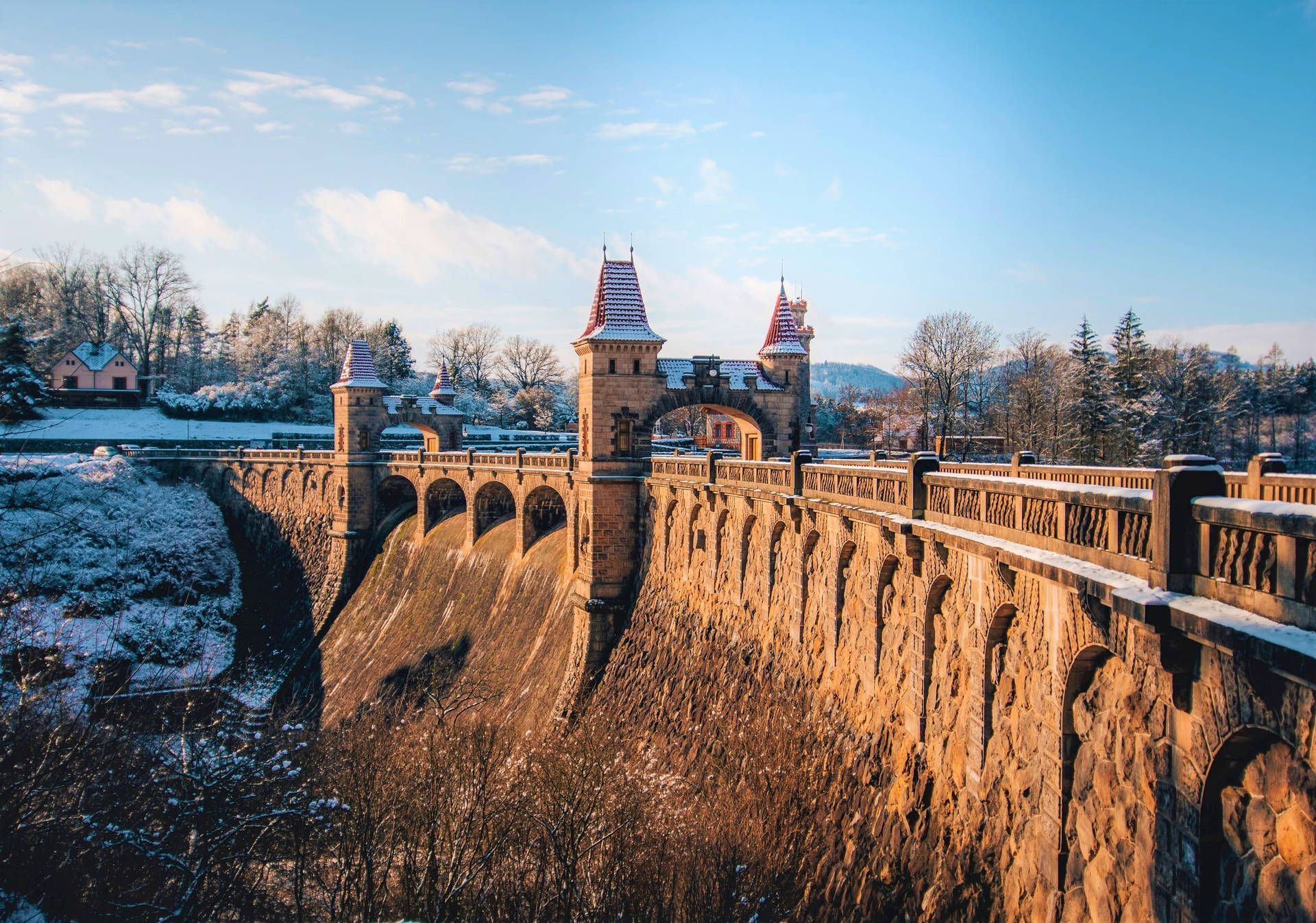 1920x1347 Download Royal Forest Dam Czech Republic Wallpaper