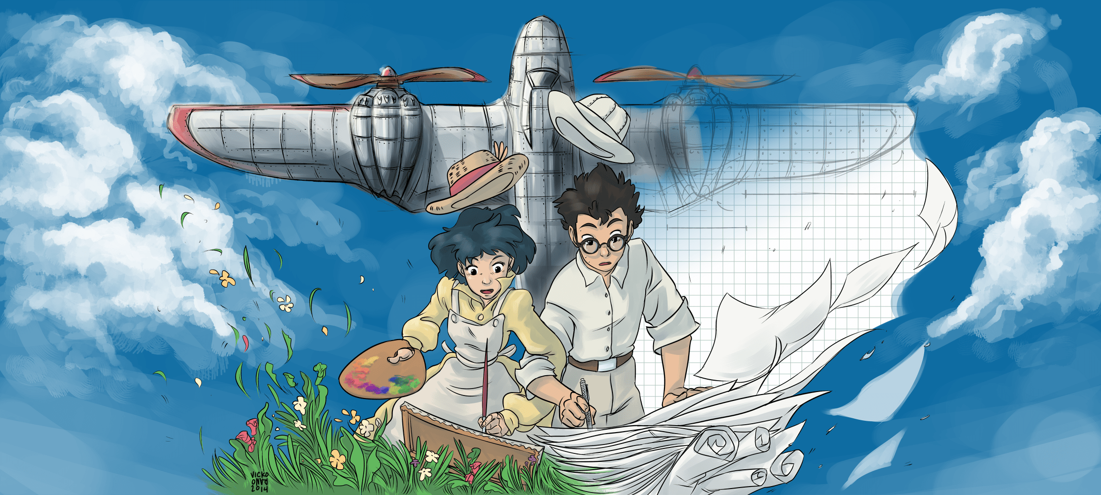 2222x1000 The Wind Rises Wallpaper