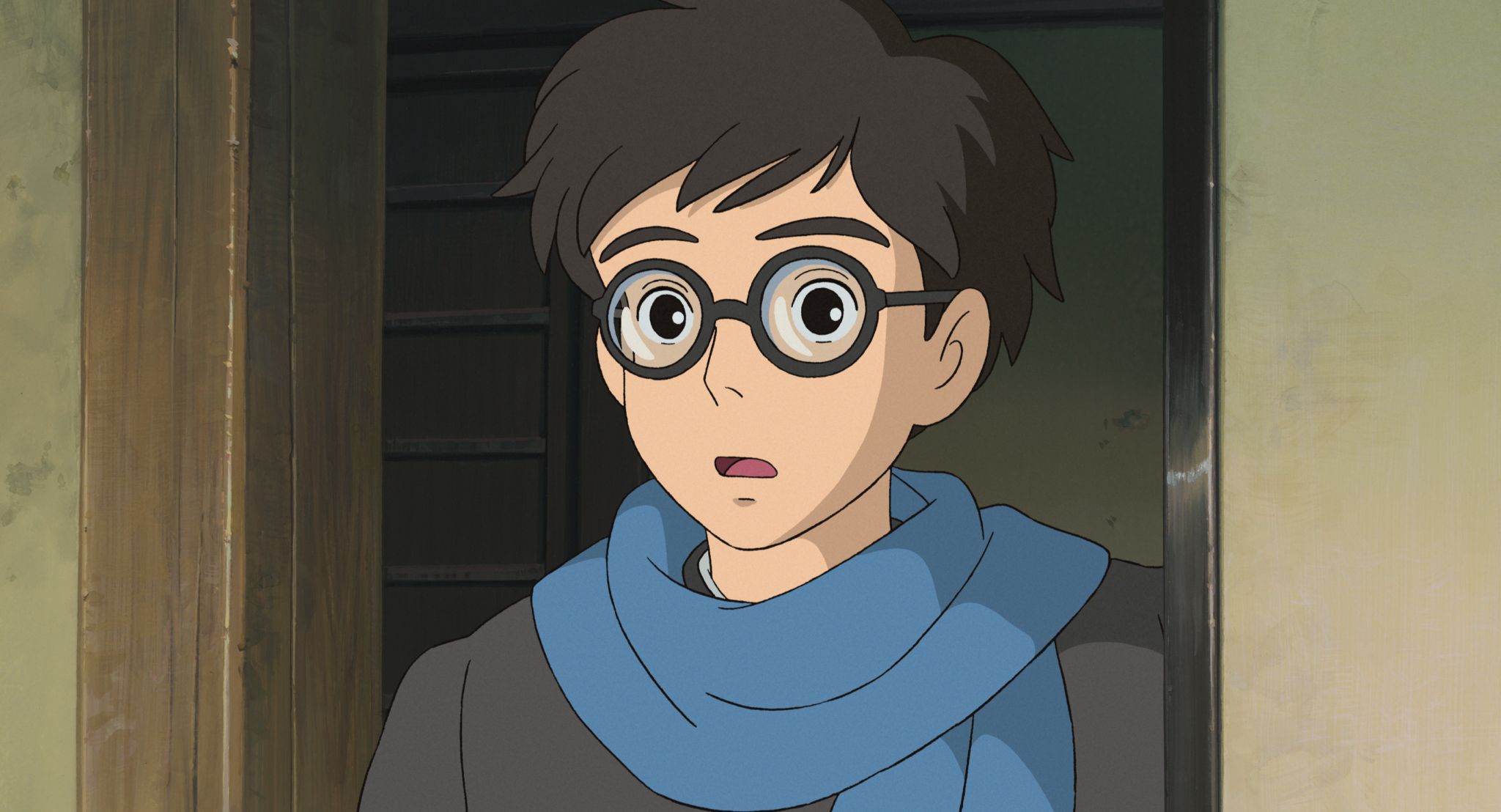 2048x1108 Miyazaki Kaze tachinu, a boy with glasses Desktop wallpaper 1920x1080