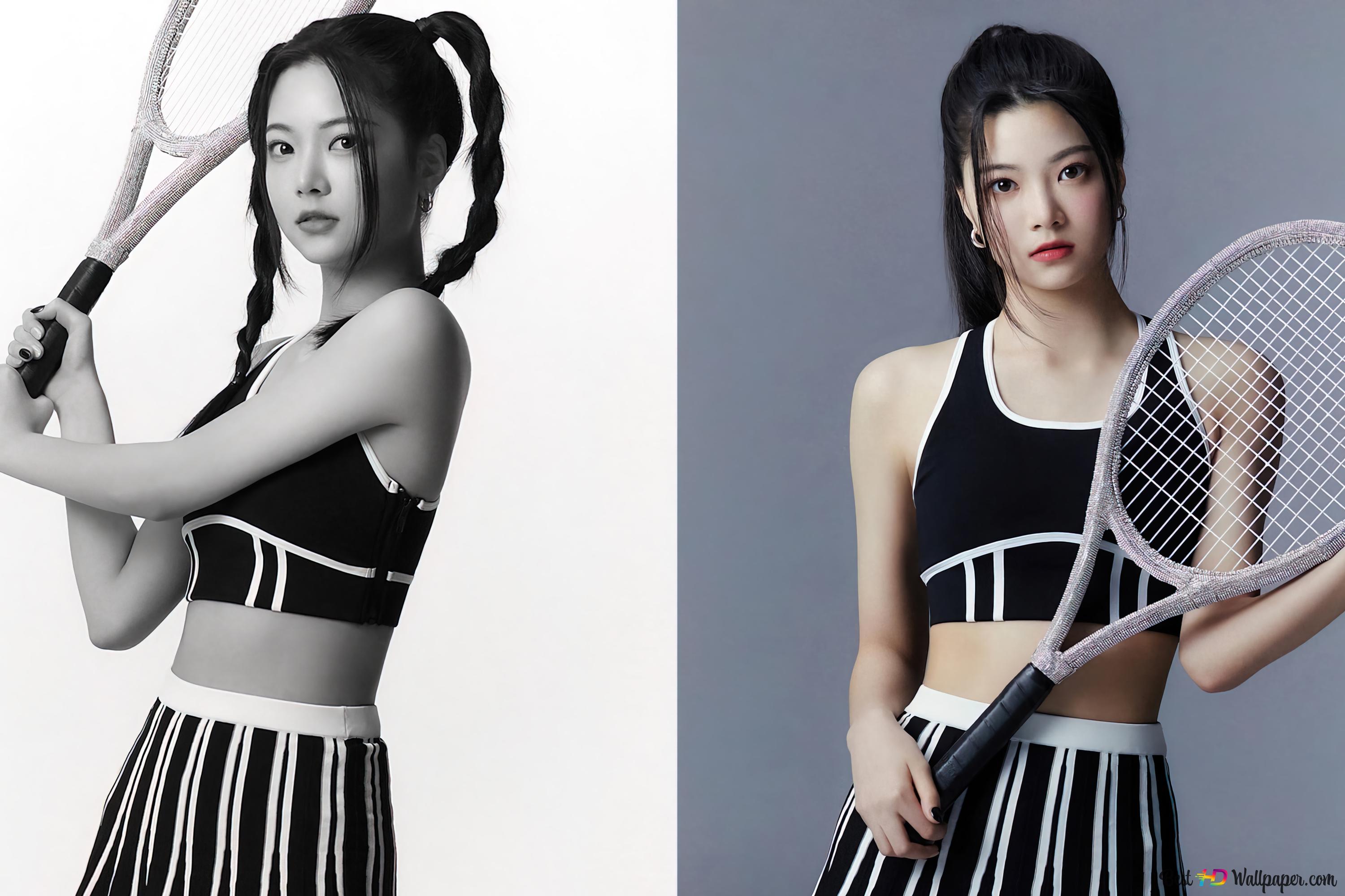 3000x2000 Sporty 'Hong Eunchae' from Le Sserafim (Kpop Girls Group) 4K wallpaper download
