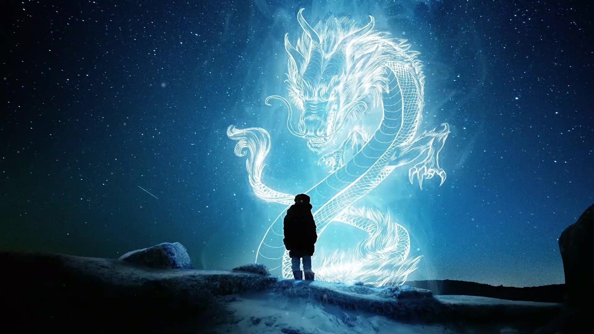 1920x1080 Silhouette Dragon Live Wallpaper