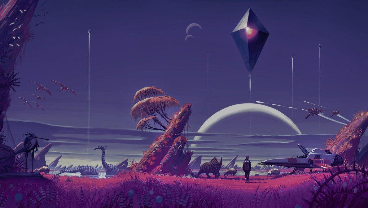 1188x673 No Man's Sky Night Wallpaper
