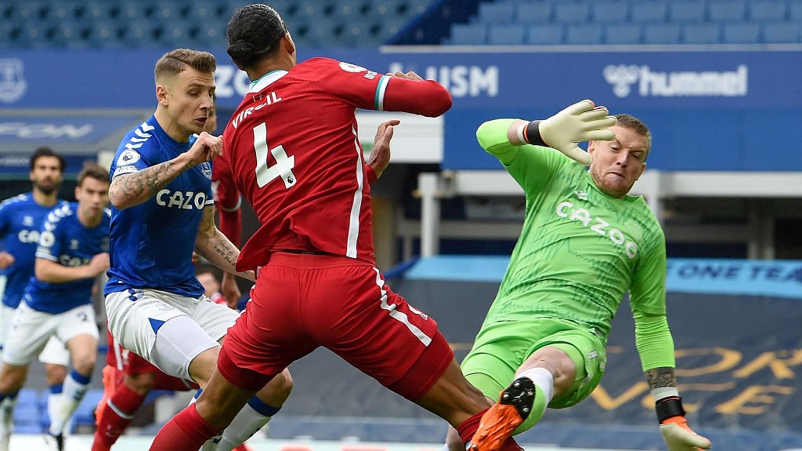 2560x1440 Everton goalkeeper Jordan Pickford hires security team after death threats