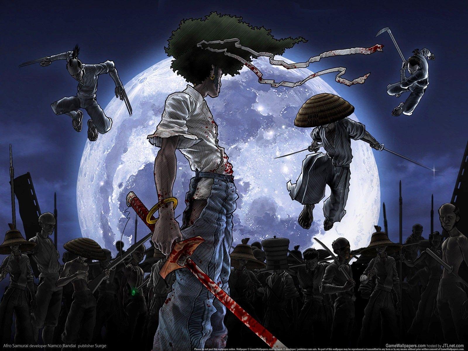1600x1200 samurai afro samurai manga High Quality Wallpaper, High Definition