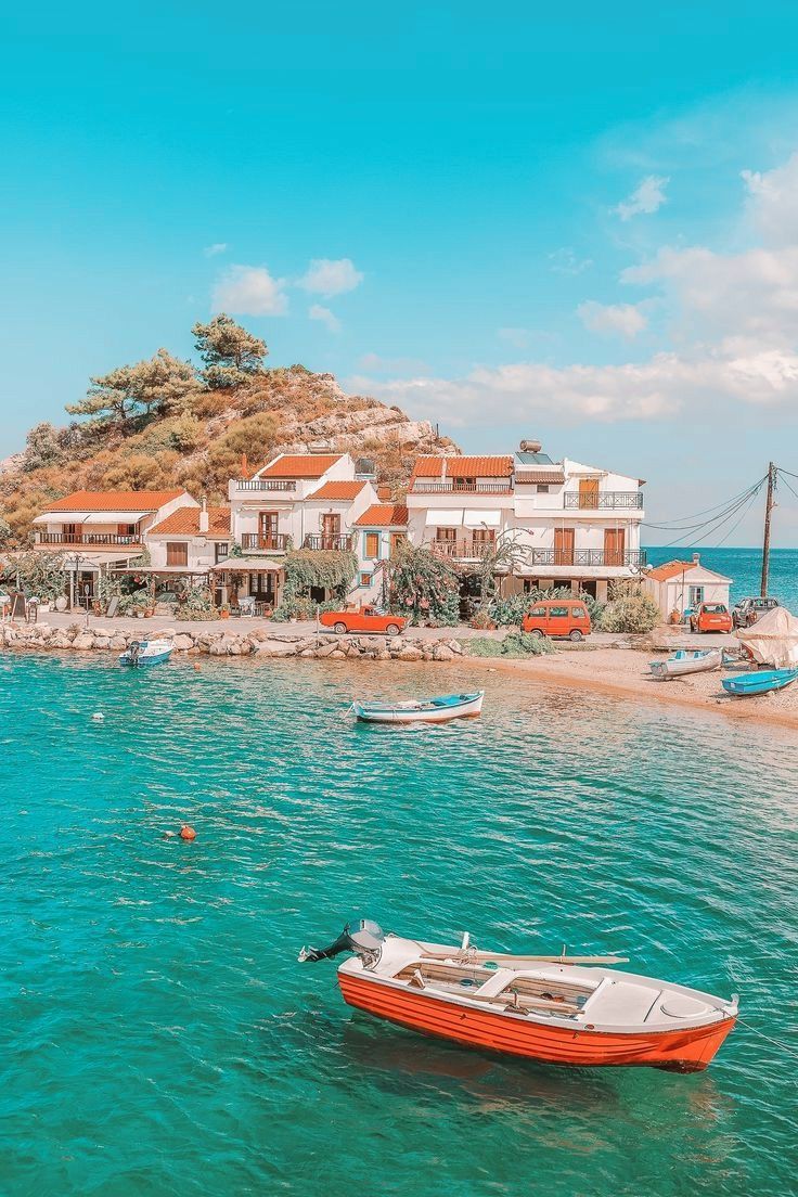 736x1104 Greek Island Wallpaper. 美しい風景, 綺麗な景色, 風景