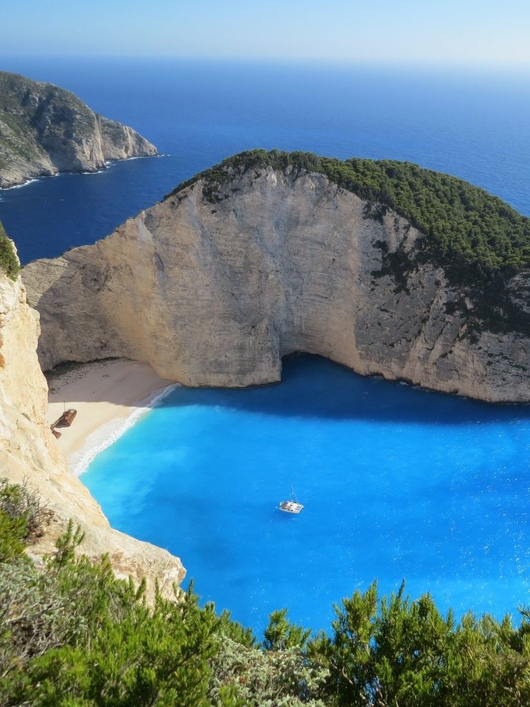 768x1024 Zakynthos Wallpaper 4K, Island, Navagio Beach