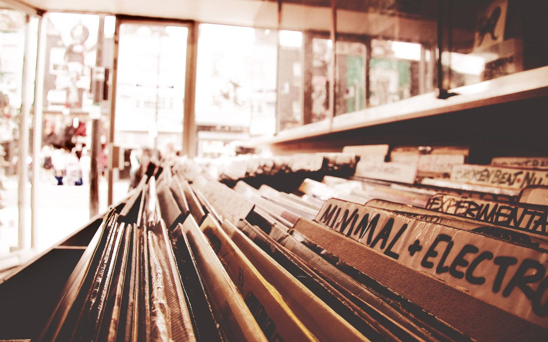 1920x1200 Download Vintage Vinyl Record Store Wallpaper
