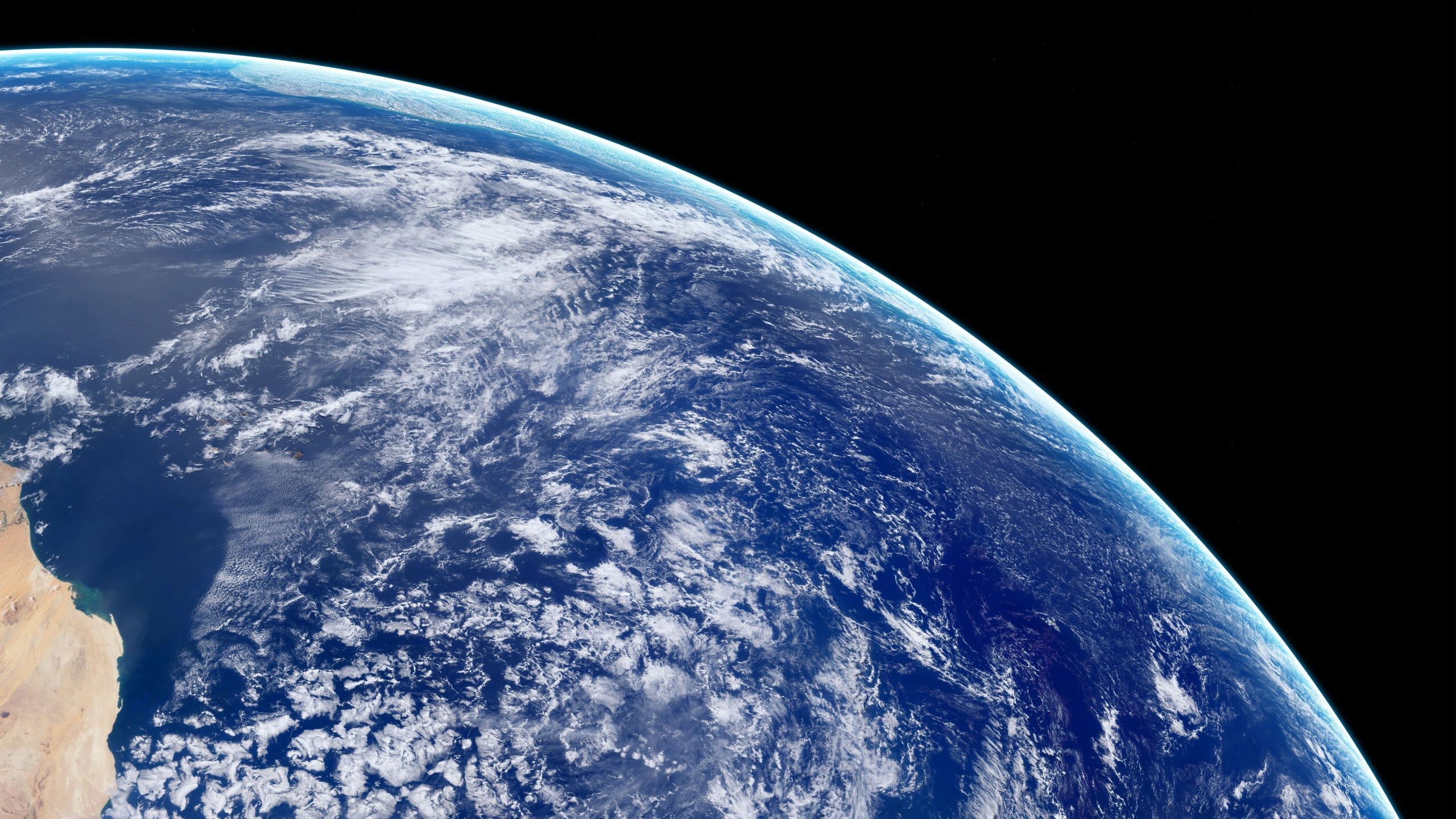 2560x1440 Download wallpaper 2560x1440 clouds, earth, view from space, dual wide 16:9 2560x1440 HD background, 6544