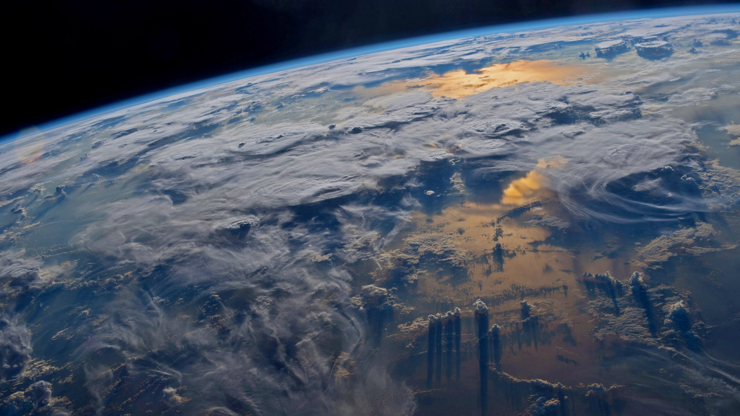 2560x1440 Download wallpaper 2560x1440 earth from space, surface, clouds, nature, dual wide 16:9 2560x1440 HD background, 27337