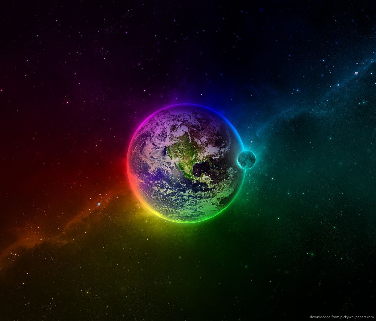 1200x1024 Galaxy Rainbow Space Wallpaper