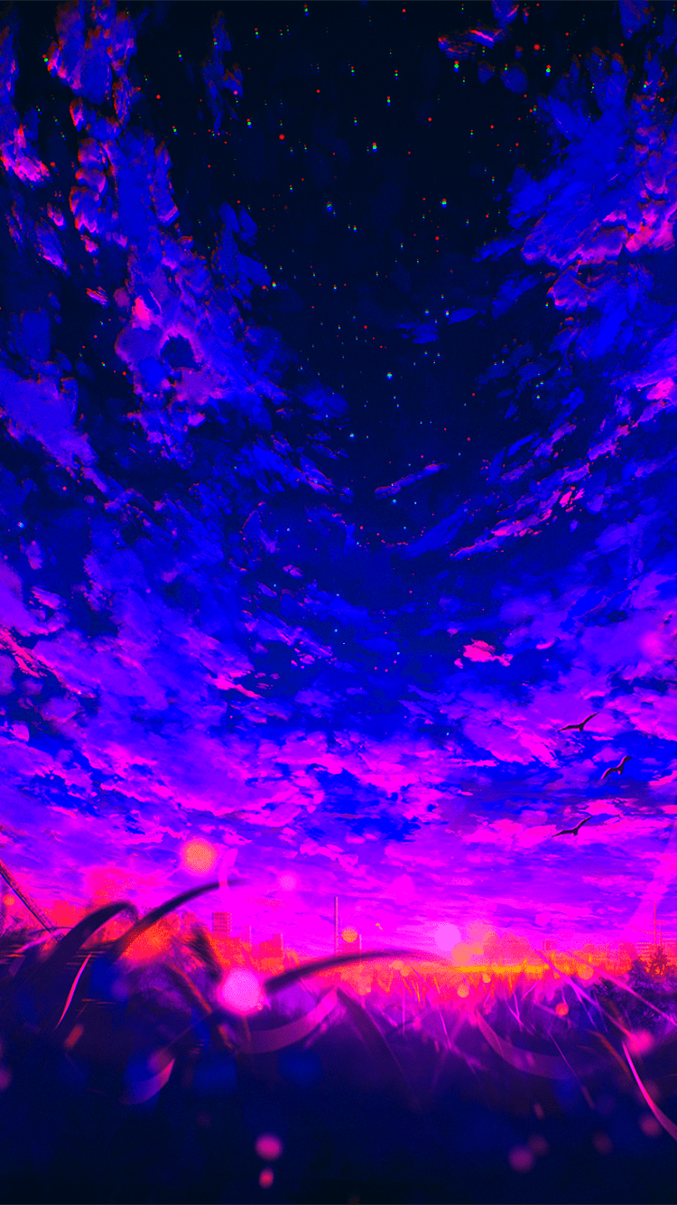 750x1334 Wallpaper / Anime Sky Phone Wallpaper, Sunset, 750x1334 free download