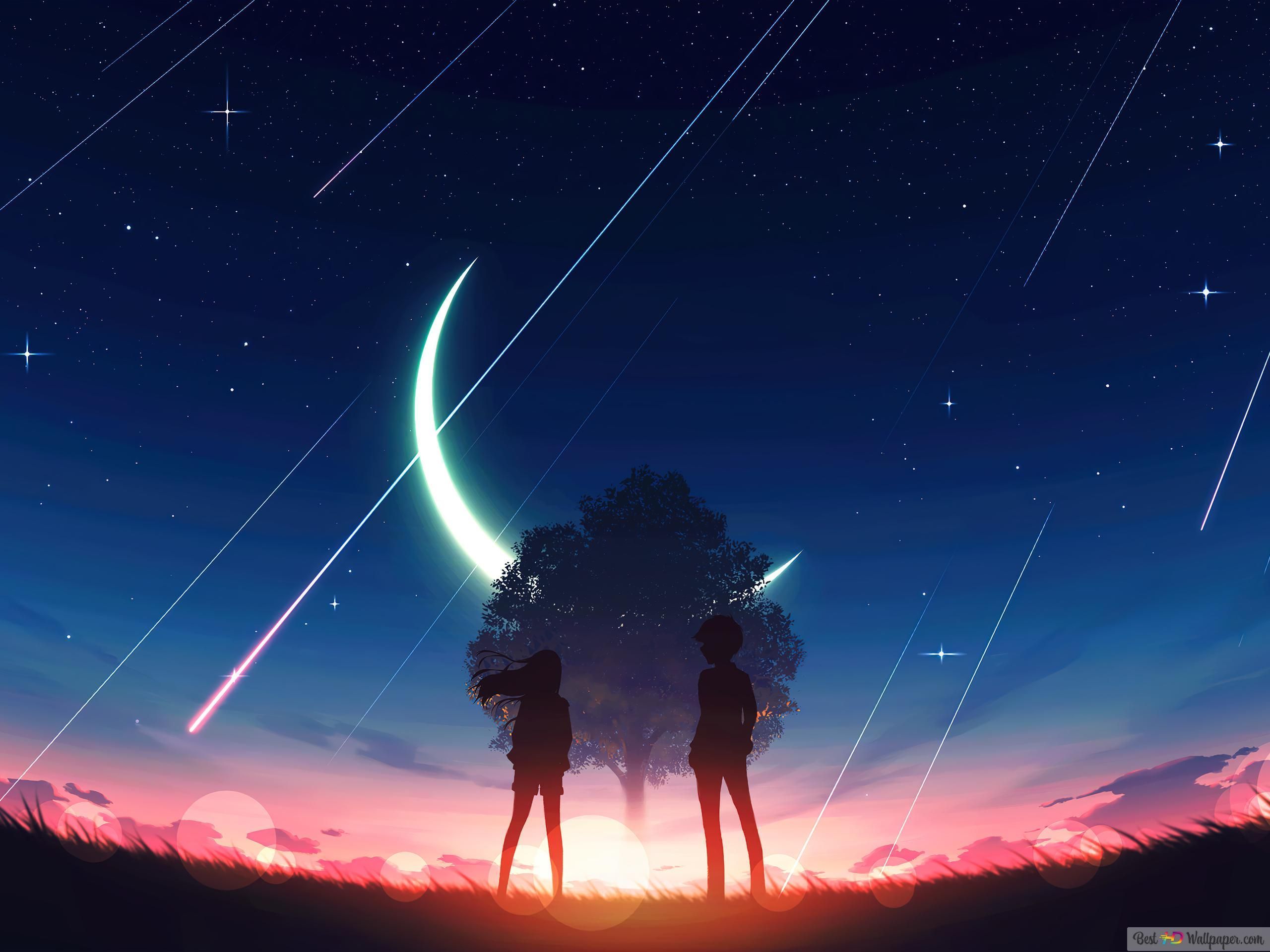 2560x1920 Anime Horizon Night Sky 4K wallpaper download