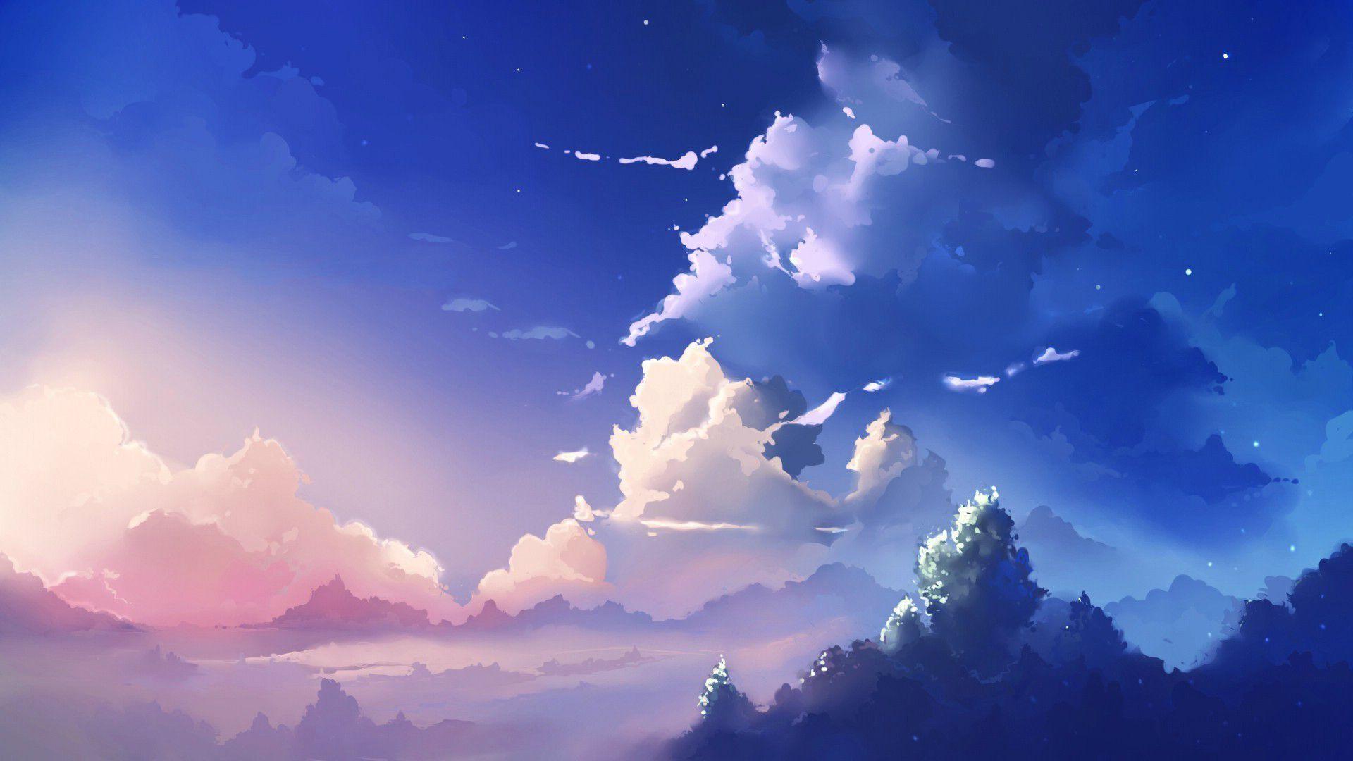 1920x1080 Anime Sky Wallpaper