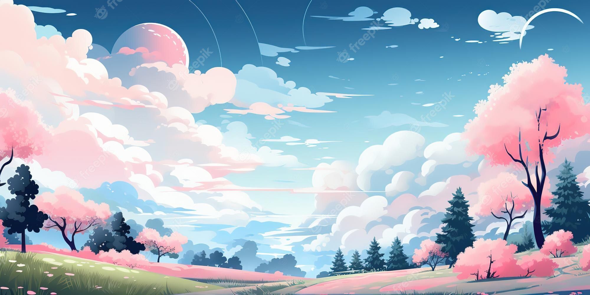 2000x1000 Anime Sky Image