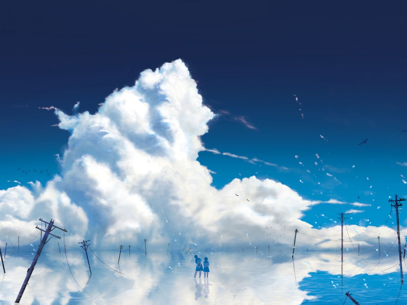 1400x1050 Download 1400x1050 Wallpaper Anime Girls, Outdoor, Clouds, 4k, Standard 4: Fullscreen, 1400x1050 HD Image, Background, 27614