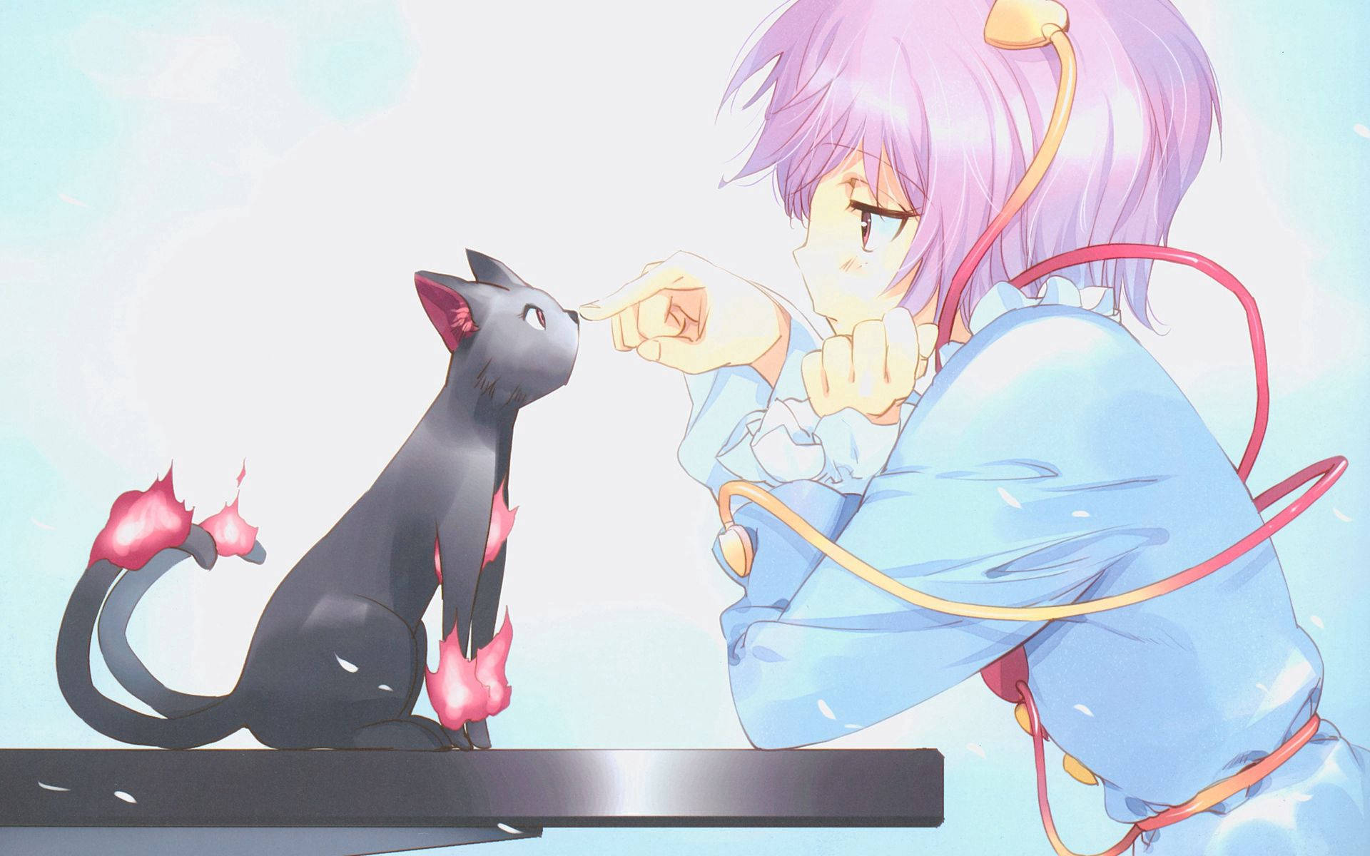 1920x1200 Anime Cat Wallpaper