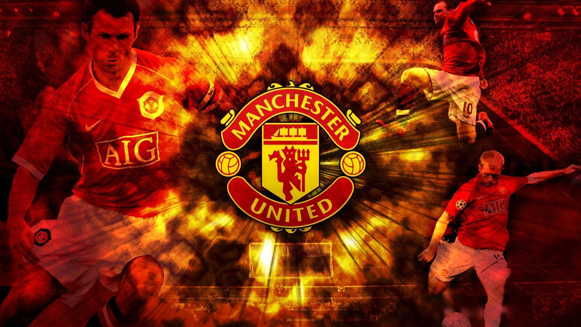 1920x1080 Manchester United Ryan Giggs Wayne Rooney Wallpaper:1920x1080