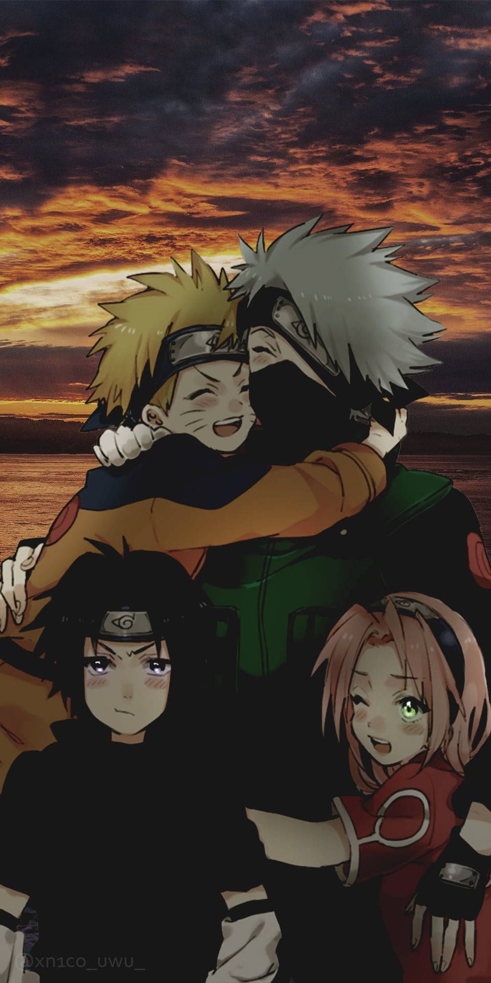 960x1920 Download Sunset Team 7 Naruto iPhone Wallpaper