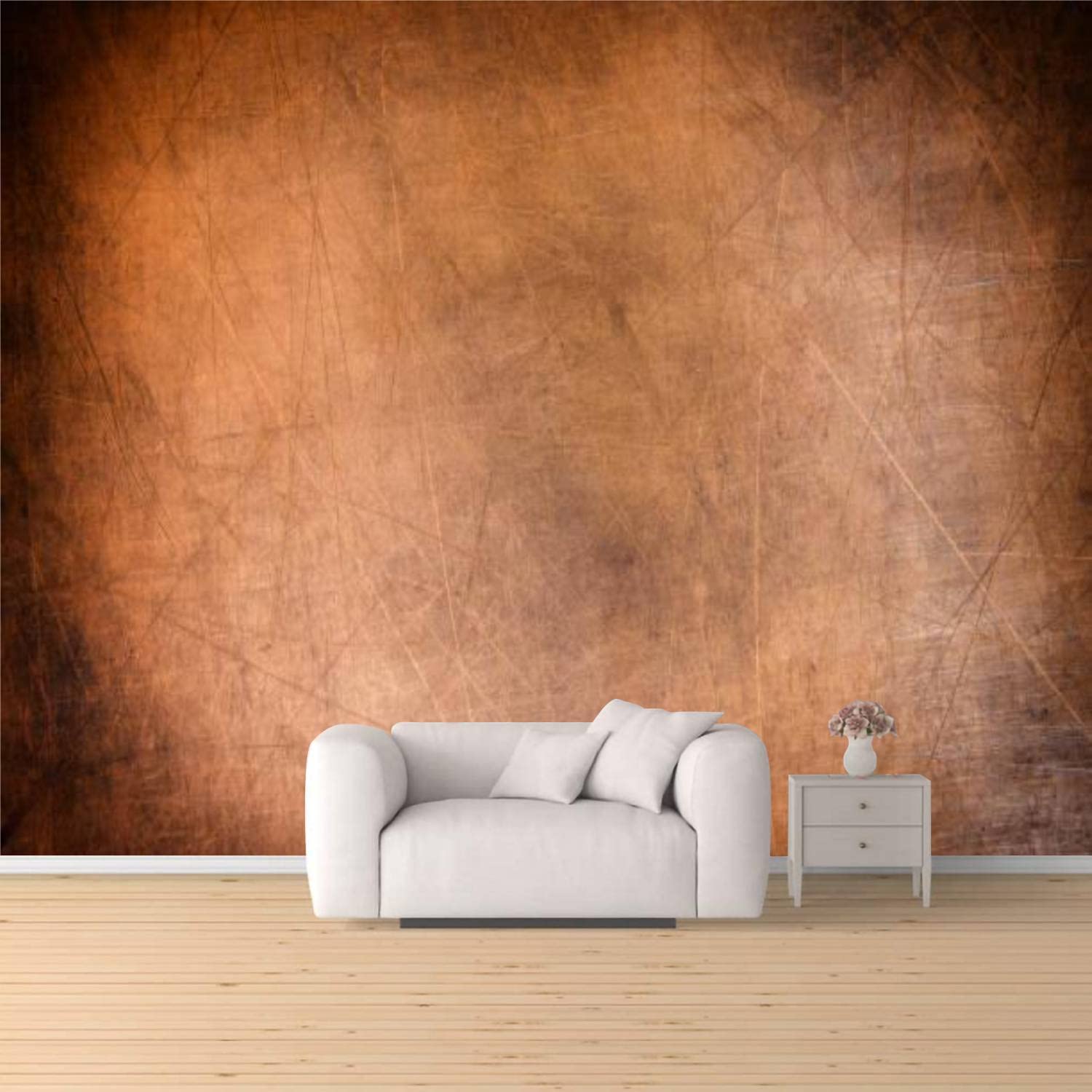 1500x1500 XZBLCMWYBYYYQ Old Metal Plate Brushed Texture Copper Bronze Peel & Stick Wallpaper Removable Self Adhesive Large Wallpaper Roll 3D Wall Mural Sticker Home Decor For Living Room Bedroom
