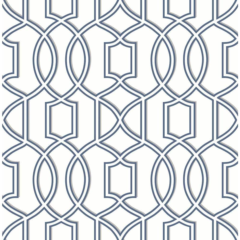 1000x1000 A Street Prints Quantum Blue Trellis Paper Strippable Roll (Covers 56.4 Sq. Ft.) 2625 21815 Home Depot