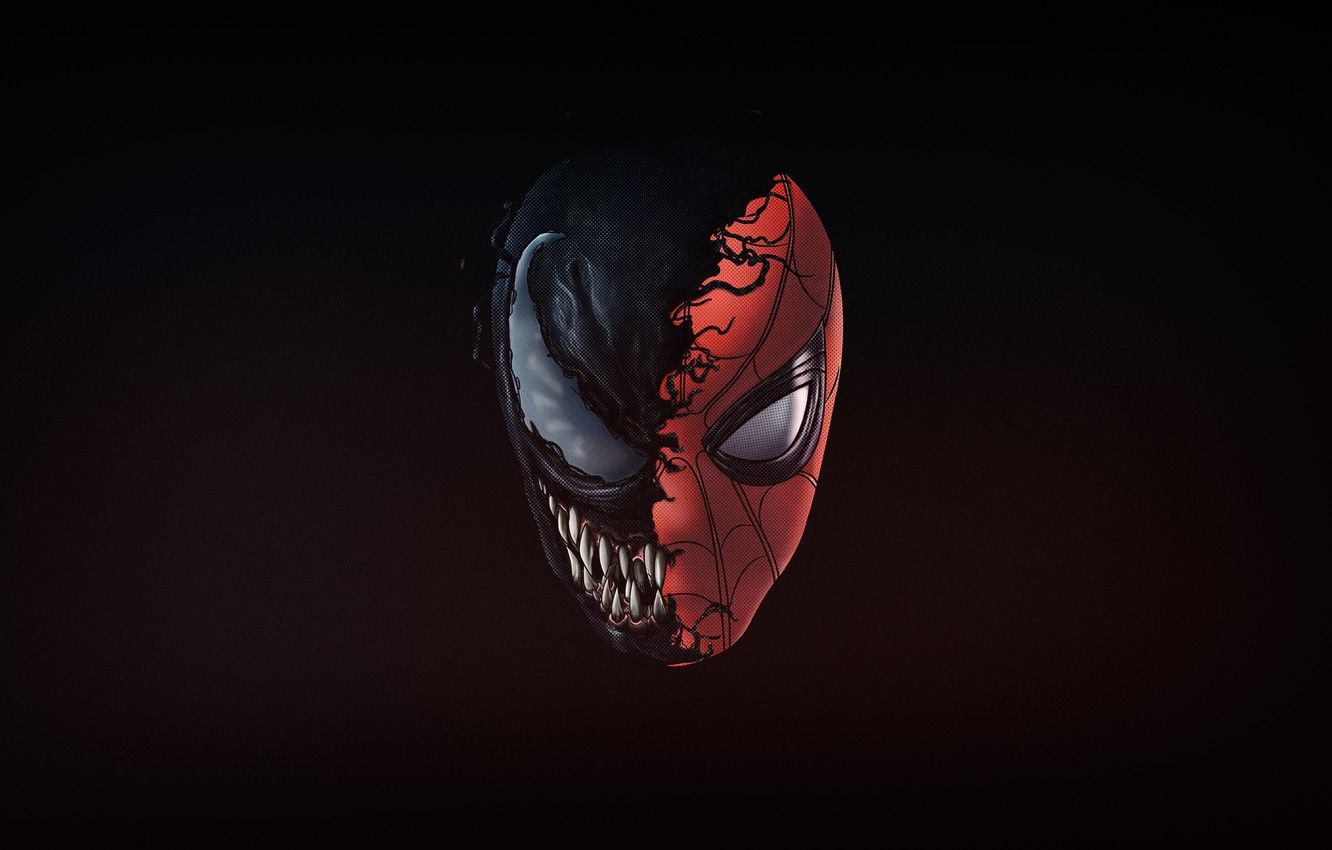 1332x850 Spider Man Face Wallpaper