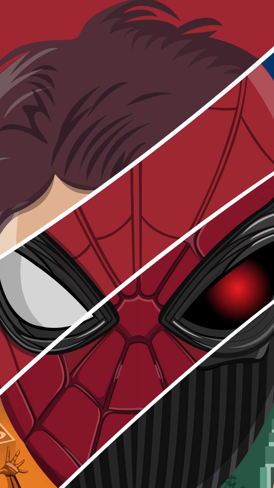 900x1600 Spiderman Face Art iPhone Wallpaper