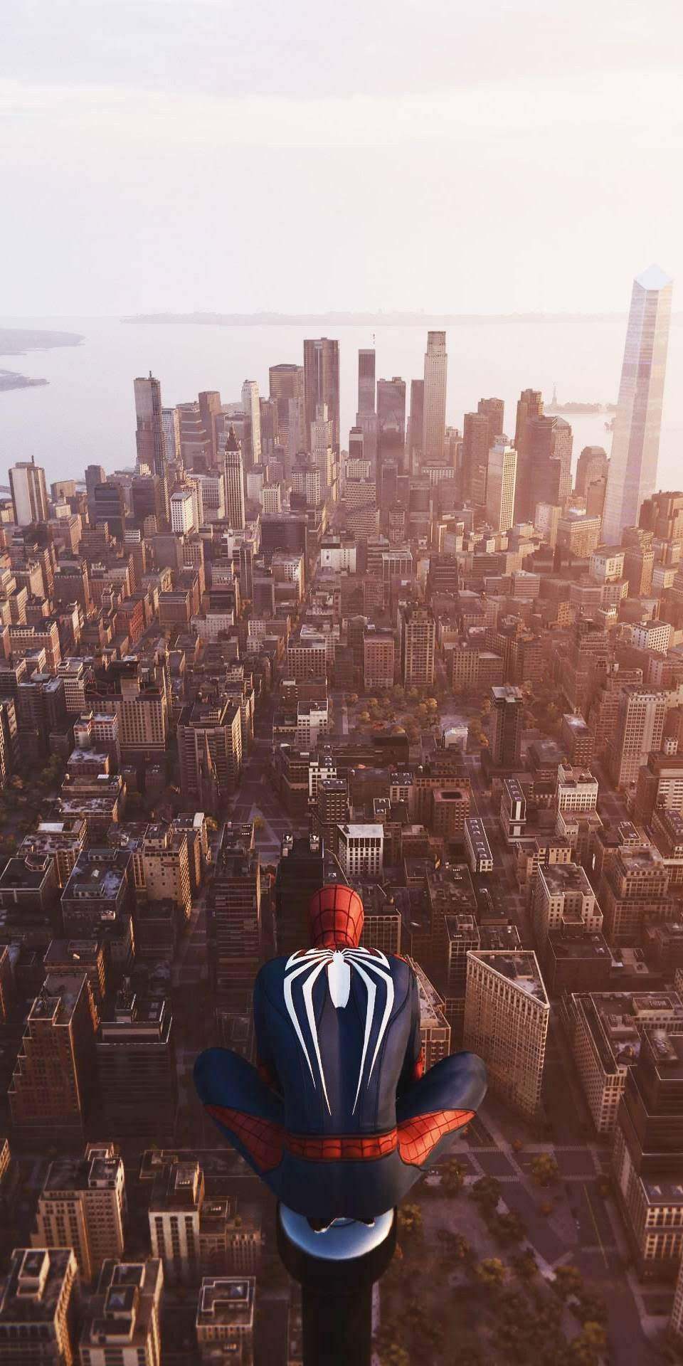 960x1920 Spider Man in New York iPhone Wallpaper