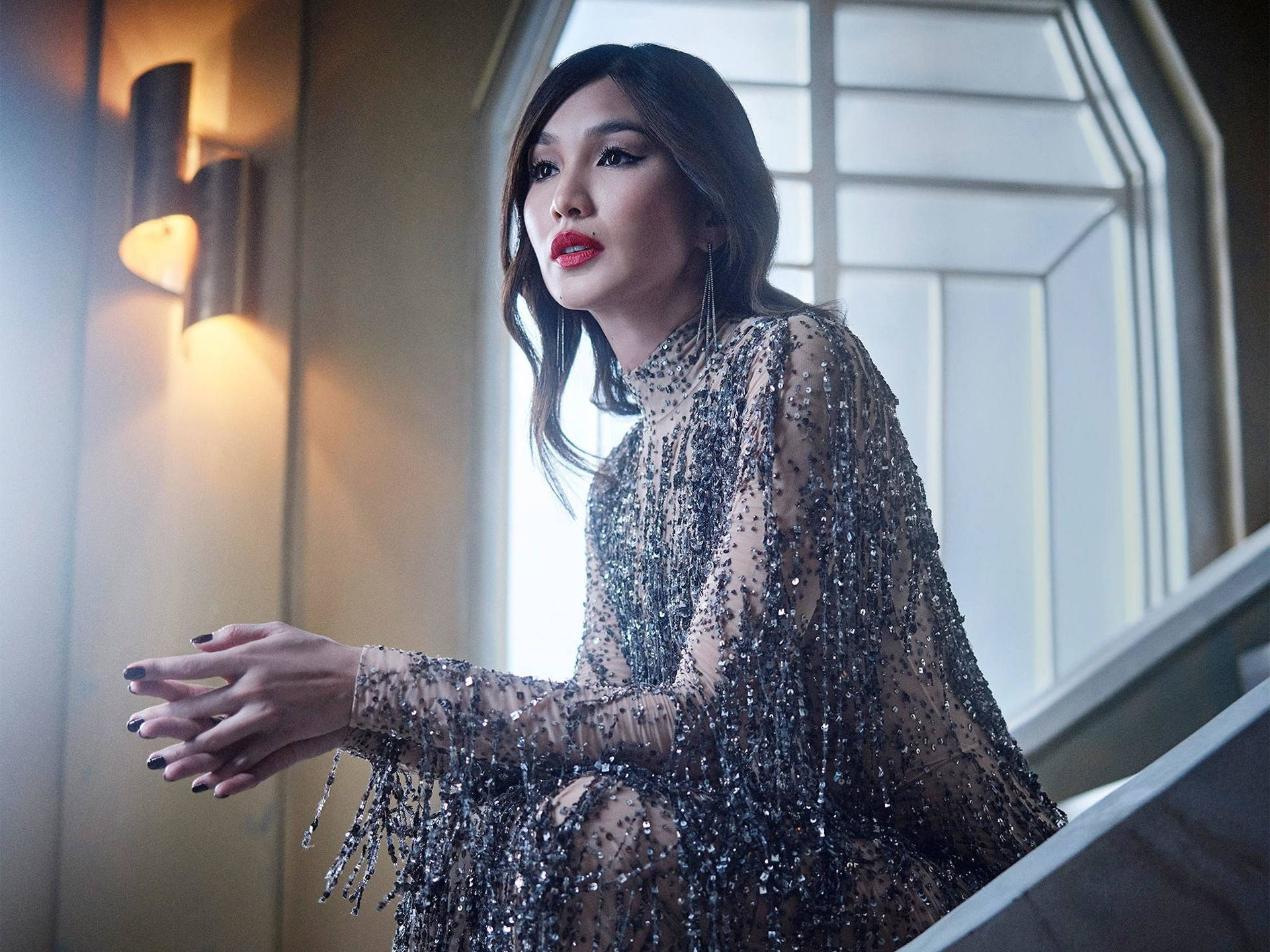 1920x1440 Gemma Chan Wallpaper