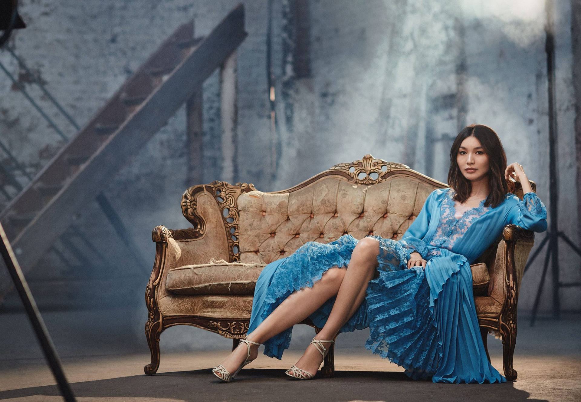 1920x1328 Download Flashy Gemma Chan Sitting Wallpaper