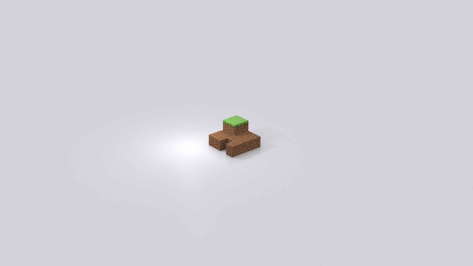 1920x1080 For my first 3D render, I made a minimalistic Minecraft wallpaper. (because cubes are easy)