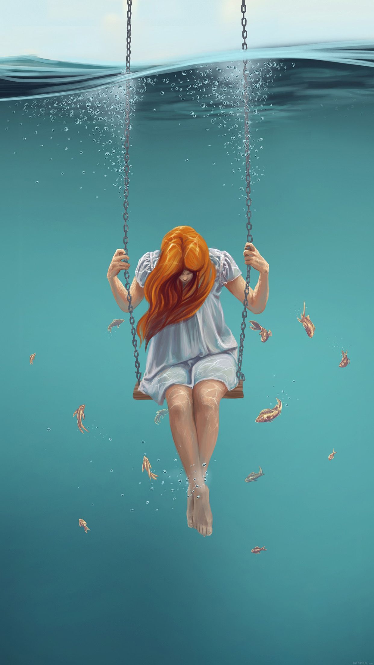 1242x2208 swing art painting girl