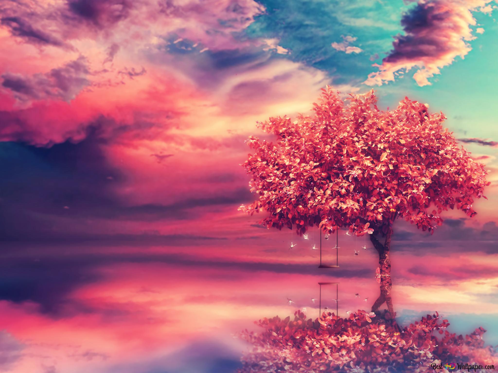 2048x1536 Swing over the sea surface 2K wallpaper download