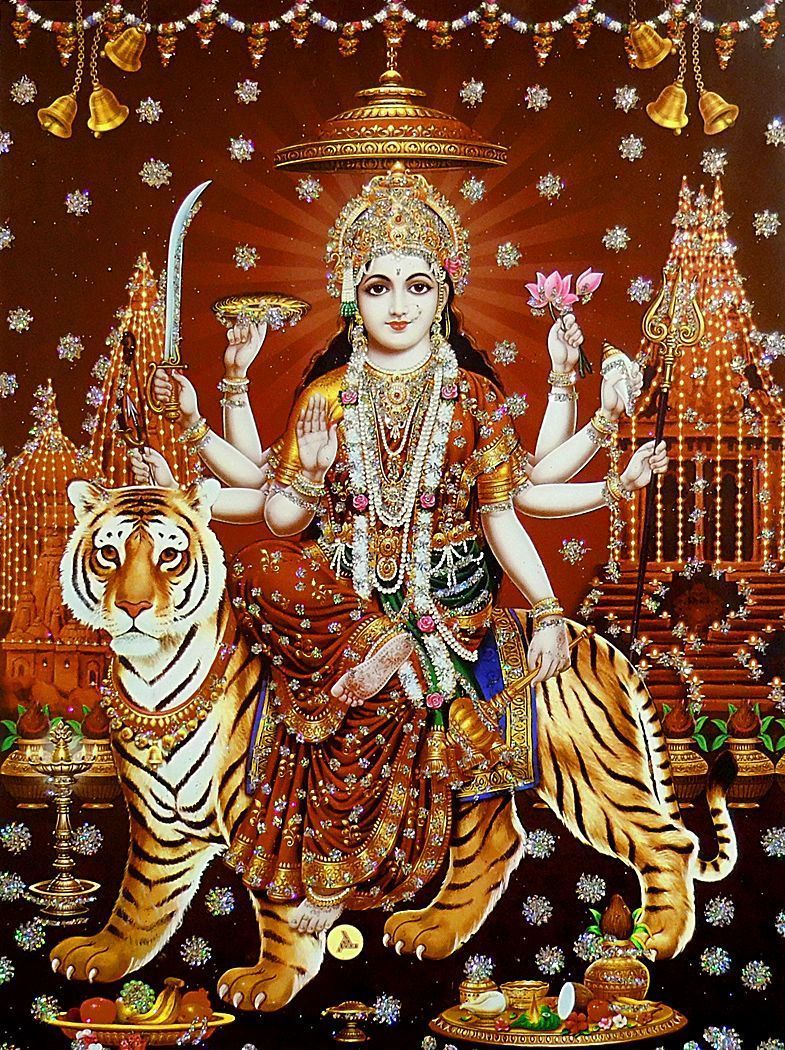 785x1050 Sherawali Mata Poster. Durga maa, Durga, Devi durga