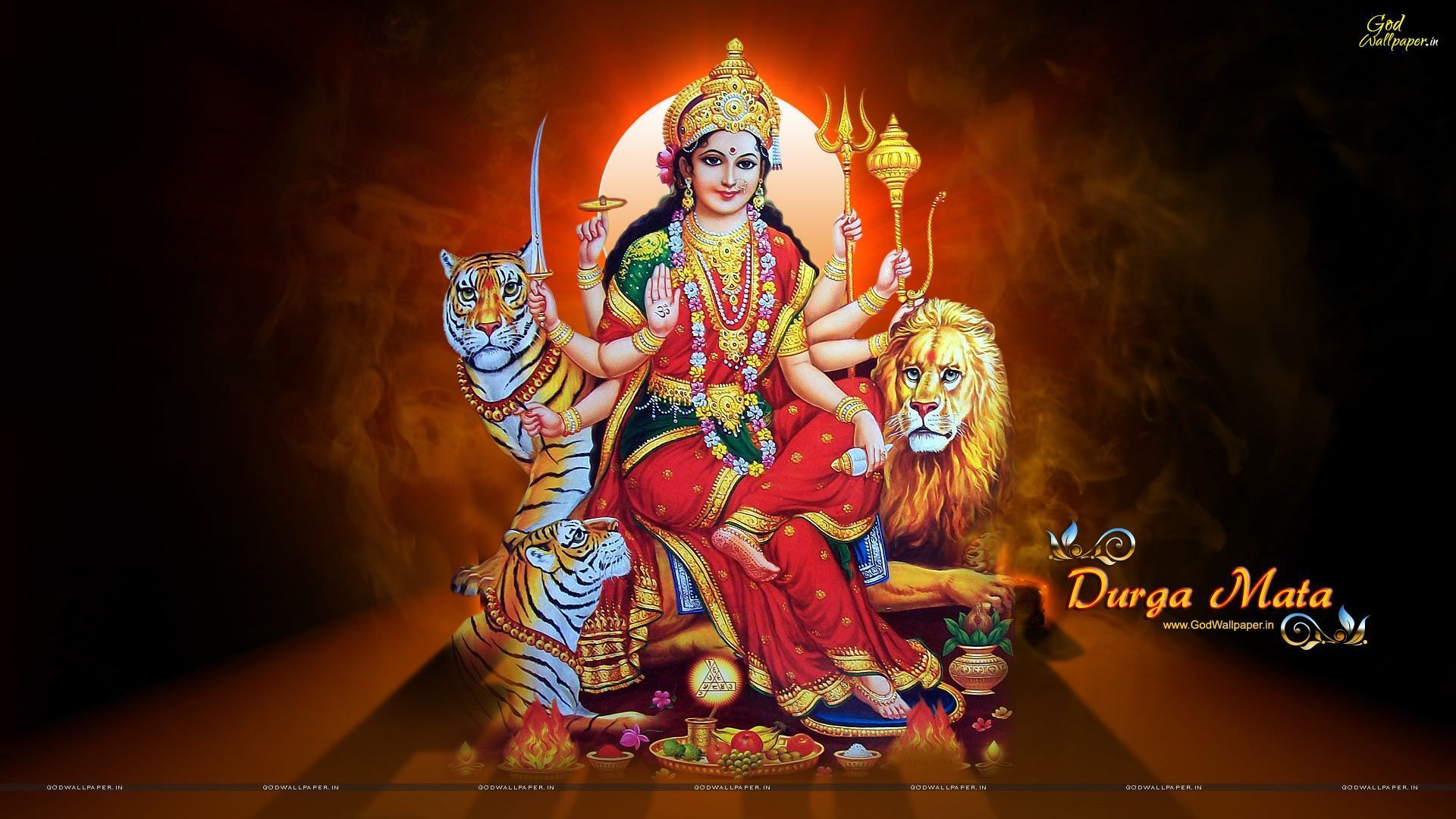 1920x1080 Sherawali Mata HD Wallpaper Full Size Download