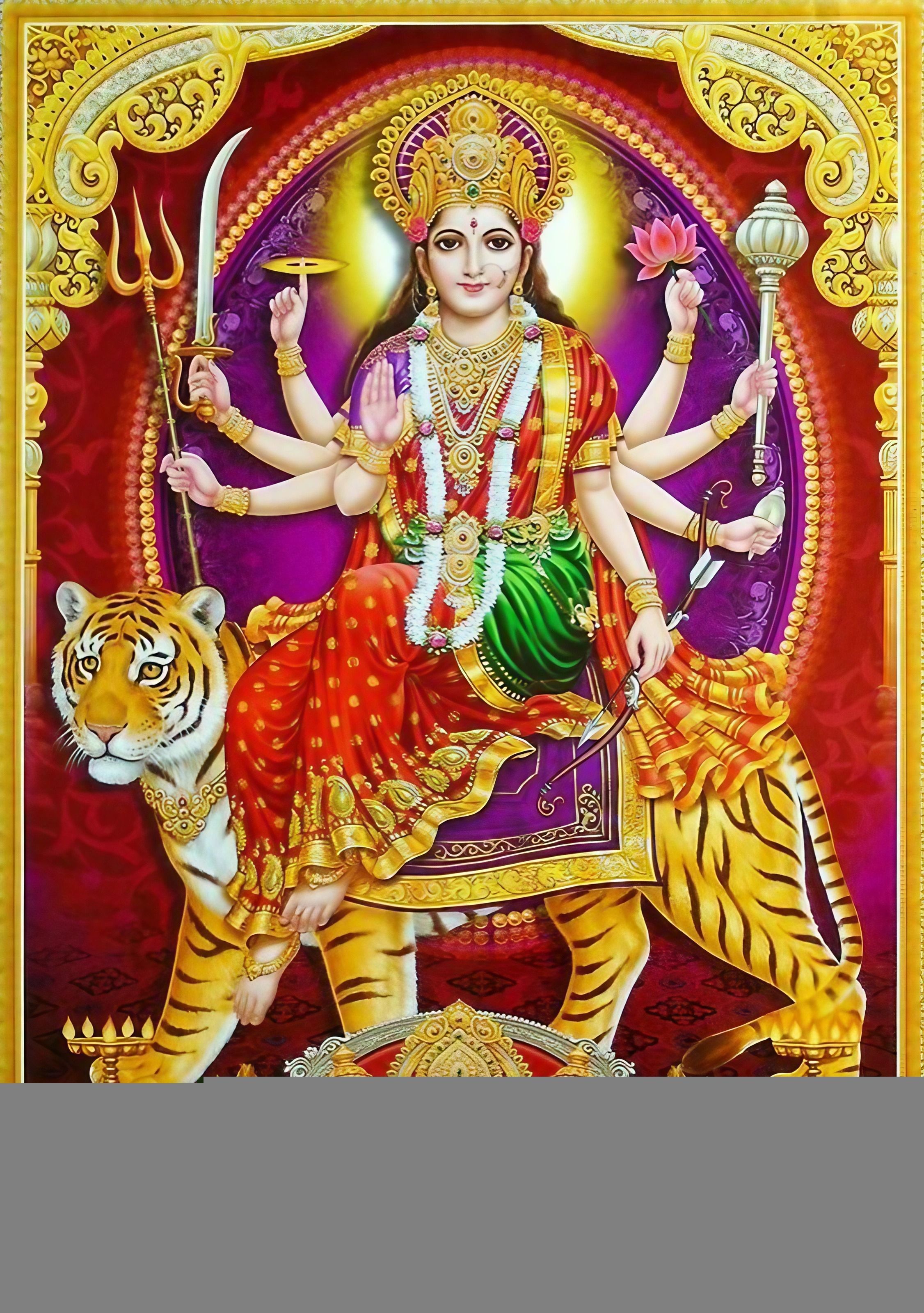 2252x3200 Maa sherawali Wallpaper Download