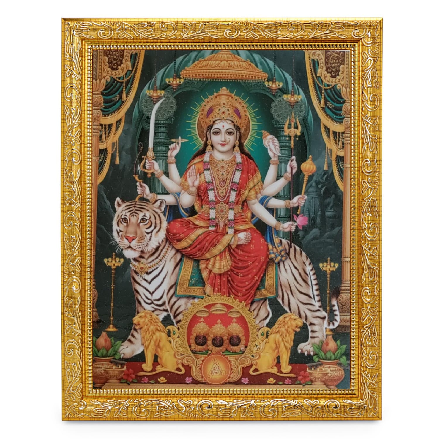 1500x1500 Sherawali Maa Durga Beautiful Sparkle Print Elegant Photo in