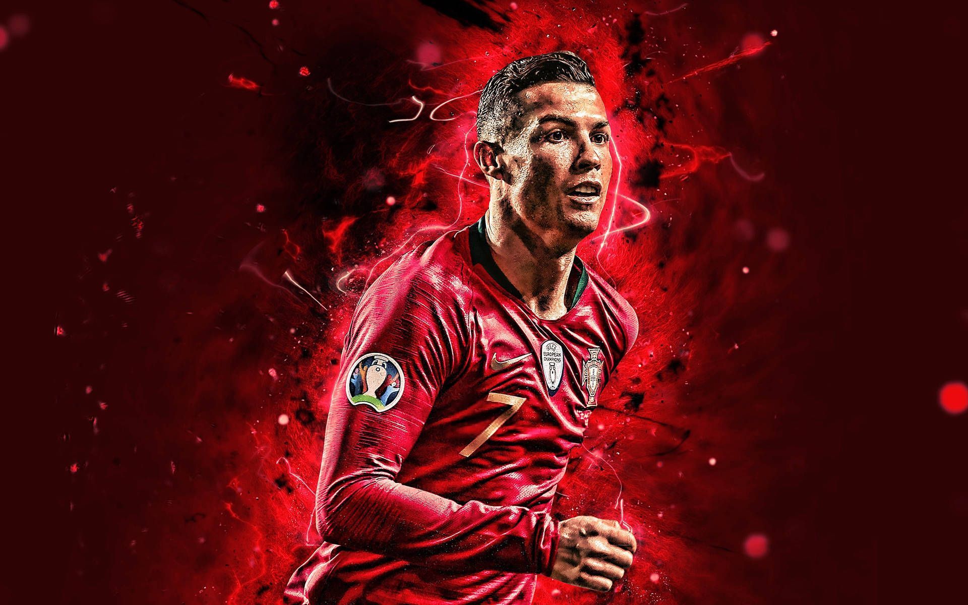 1920x1200 Download Cristiano Ronaldo Manchester United Painted Artwork Wallpaper