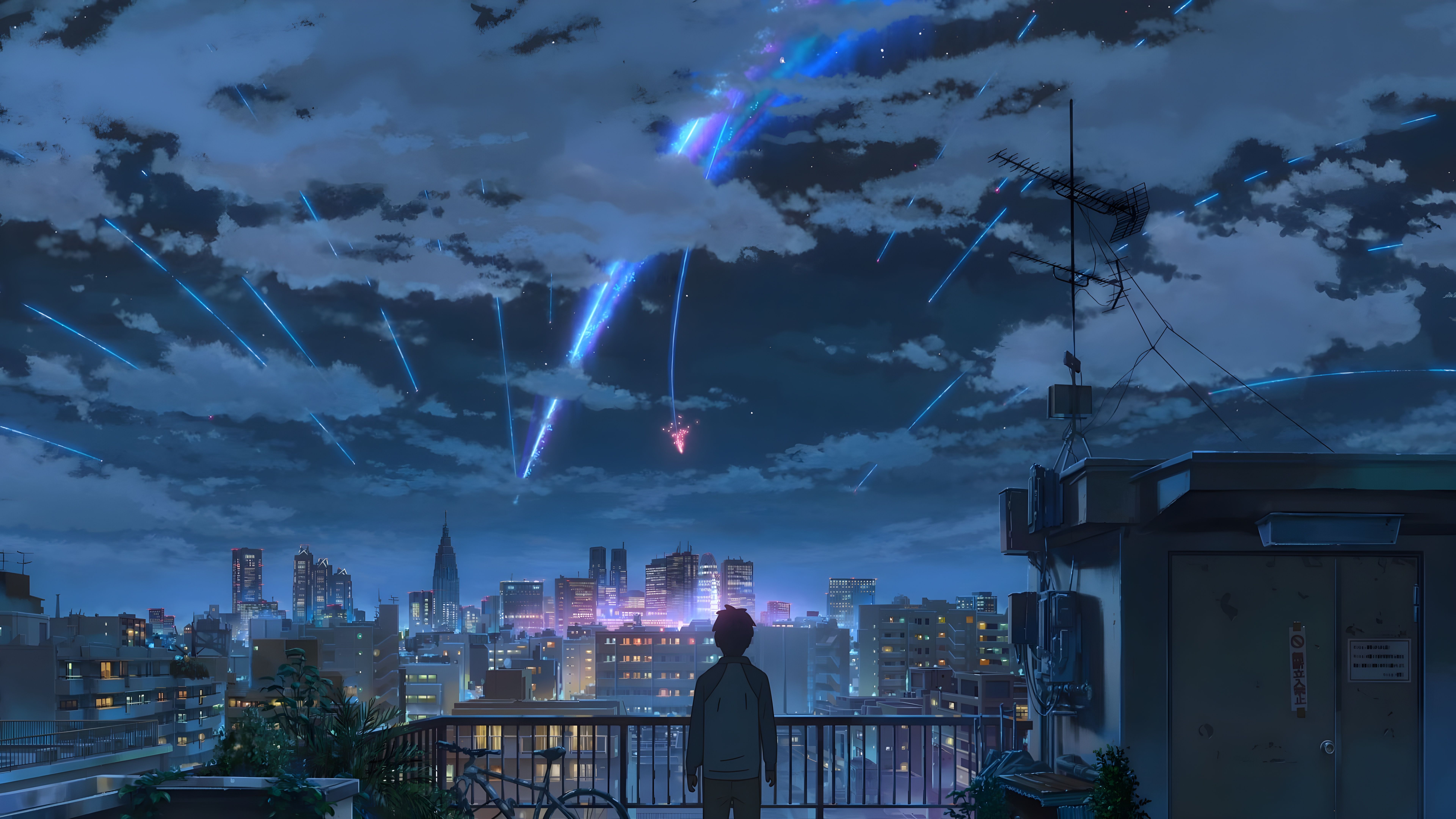 7680x4320 Wallpaper Your Name, Mitsuha Miyamizu, Taki Tachibana, Anime, Atmosphere, Background Free Image