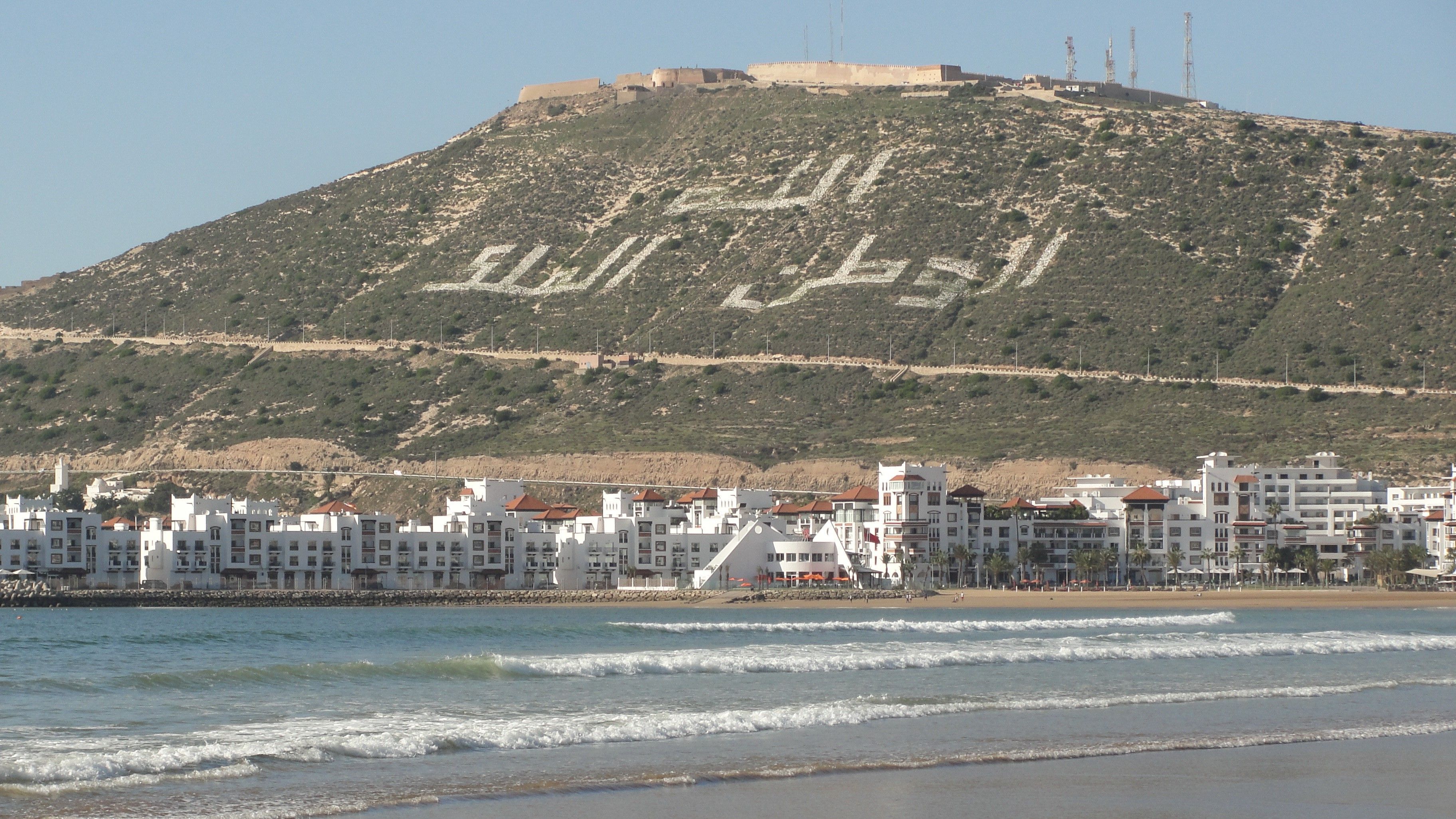 3648x2052 Agadir, Mountains, Sea, Houses, Coast, Morocco Gallery HD Wallpaper