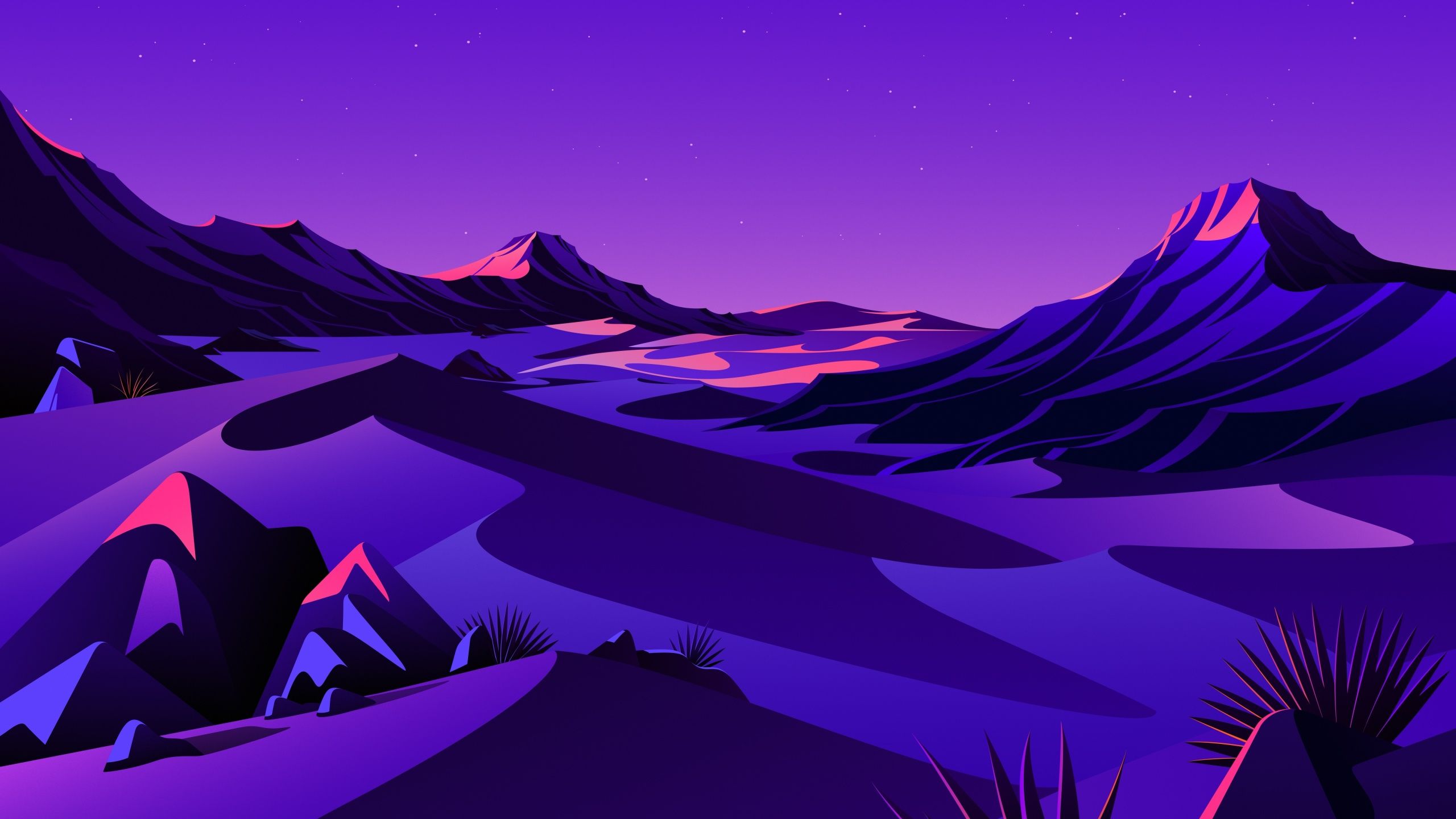 2560x1440 macOS Big Sur Wallpaper 4K, Aesthetic, Mountains, Rocks