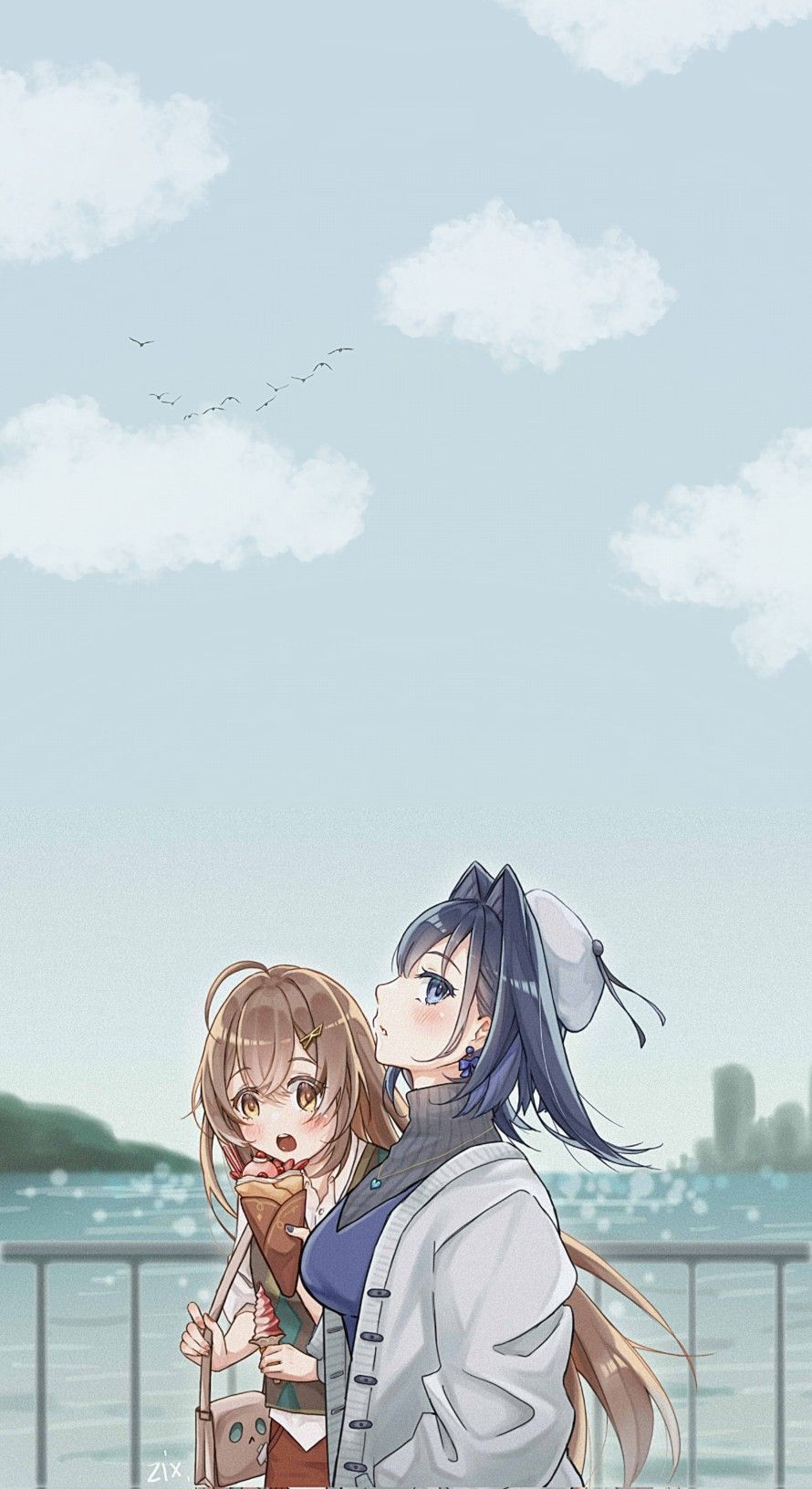 890x1632 Nanashi mumei Hololive. Wallpaper. Ilustrasi karakter, Animasi, Seni anime