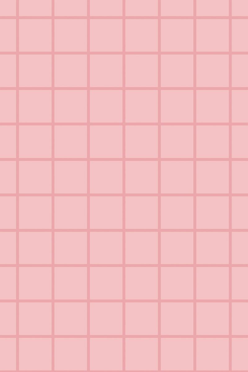 800x1200 Baby Pink Plaid Removable or Traditional Wallpaper