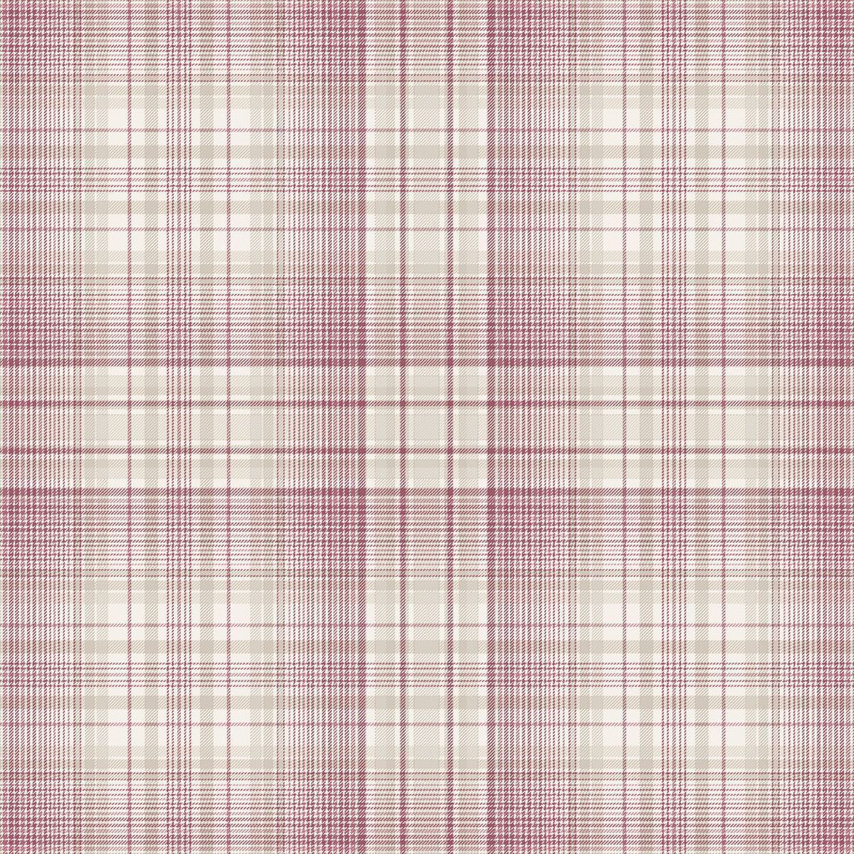 1200x1200 Check Plaid Wallpaper in Taupe, Wine, Plum, Burgundy