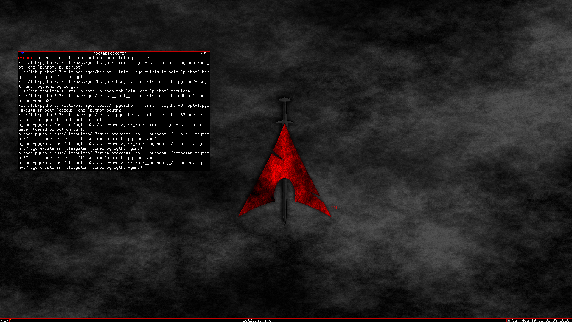 1920x1080 About Installing And Updating Packages · Issue · BlackArch Blackarch · GitHub