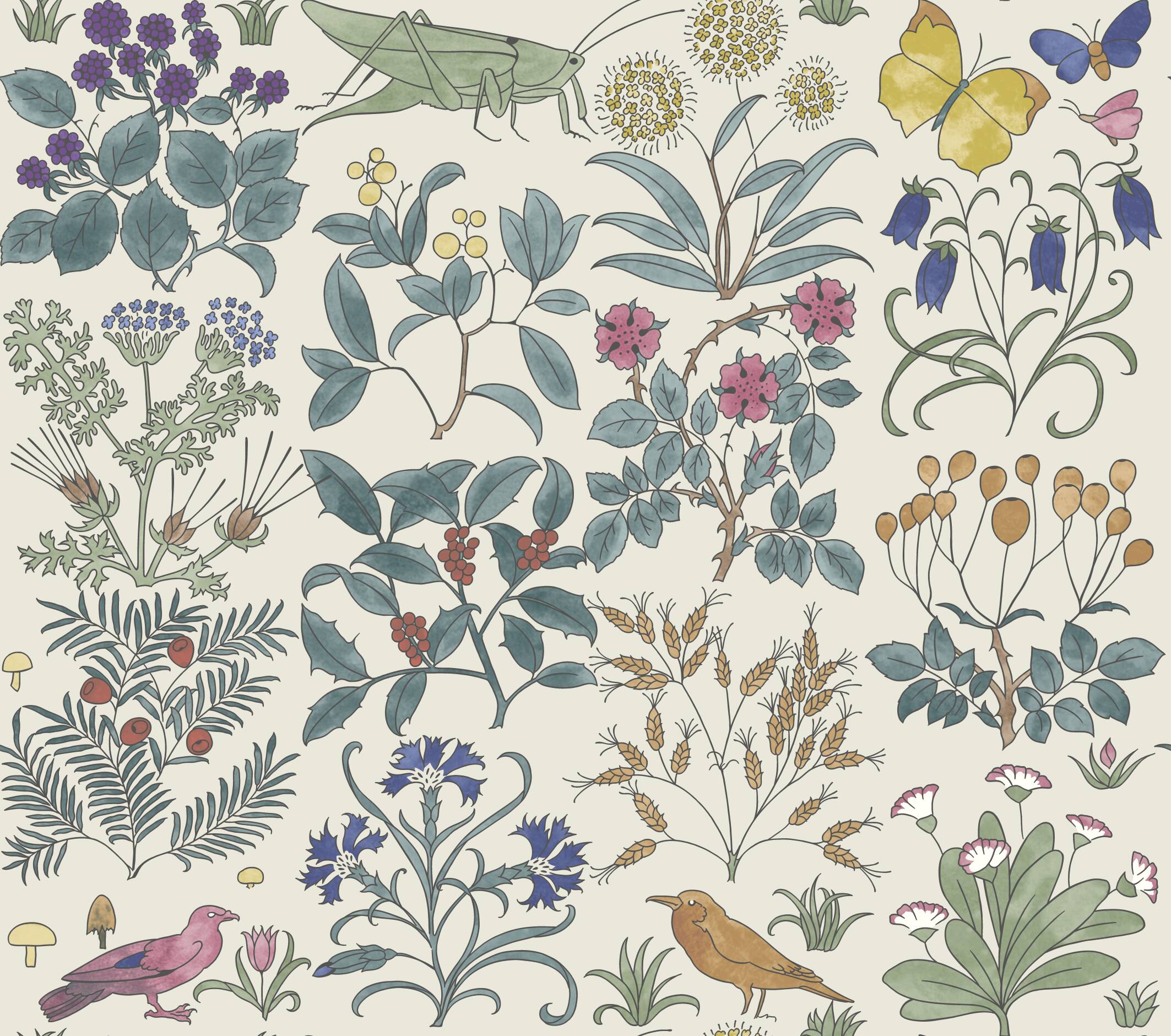 2126x1881 Apothecary's Garden Wallpaper