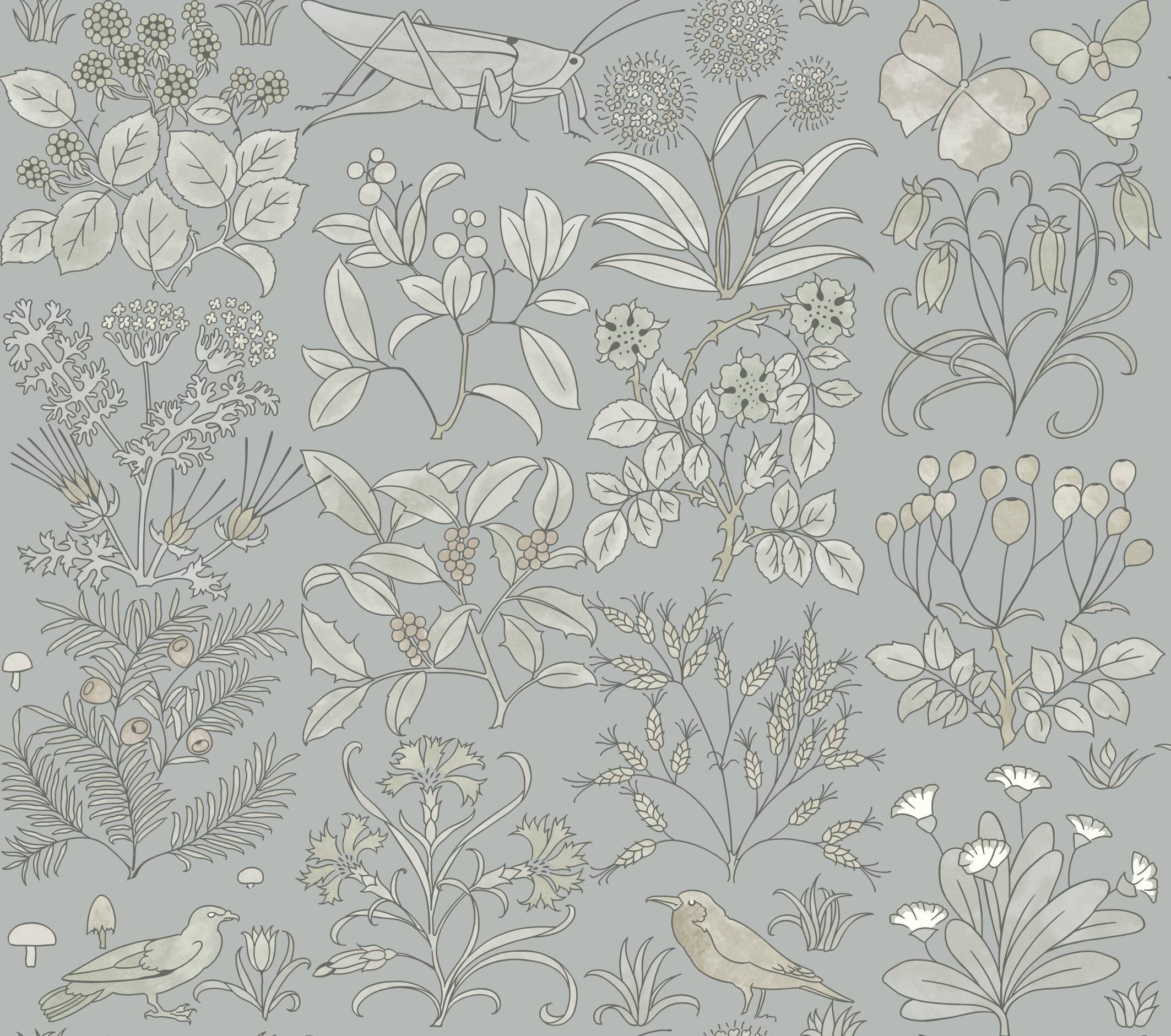 2126x1881 Apothecary's Garden Wallpaper