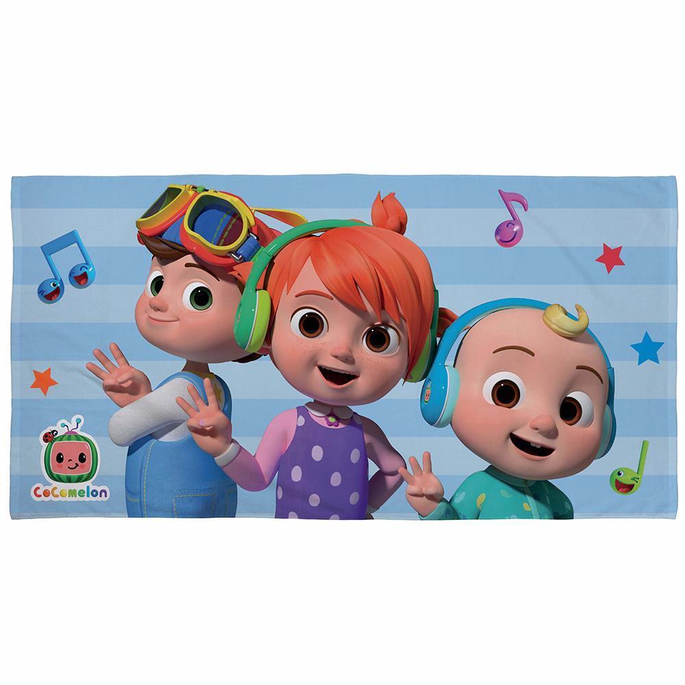 1000x1000 Cocomelon Music Cotton Towel Kidsl Bath Beach Soft Velour Feel Boys Girls