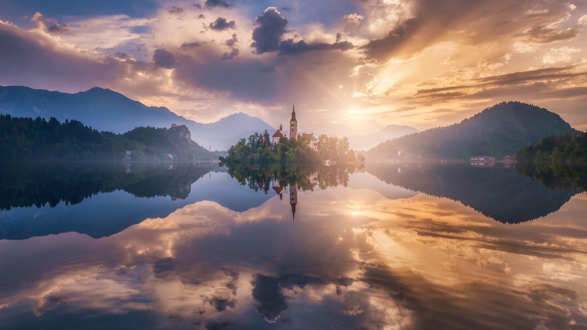 2048x1152 Lake Bled HD Wallpaper and Background