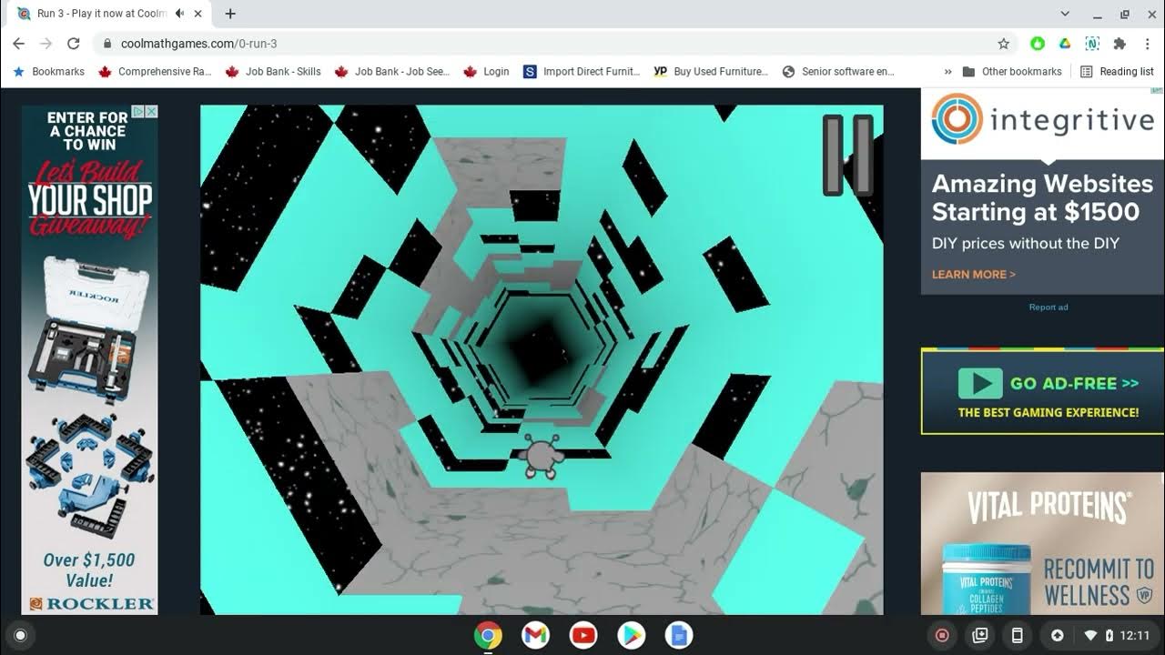 1280x720 Run 3 on Cool Math Games