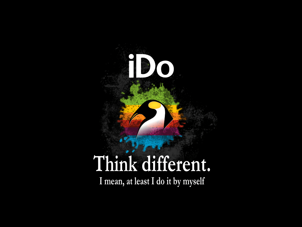 1024x768 Linux Black iDo wallpaper